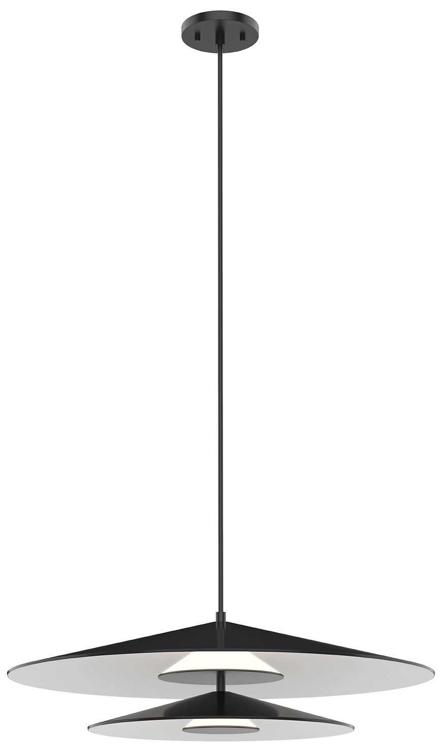 Image 2 Kuzco Cruz LED 24-in Metal - Black/White Pendant more views