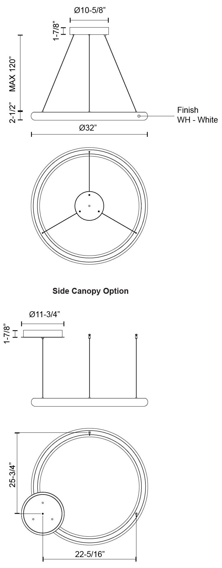 Image 4 Kuzco Cumulus Minor LED 32-in White Pendant more views