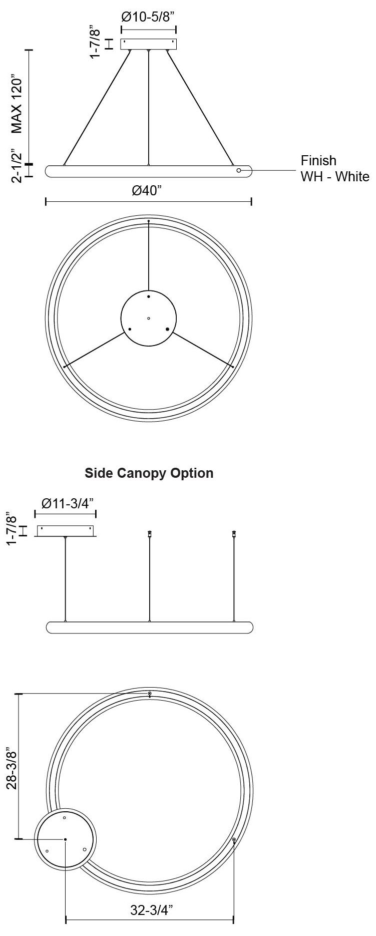 Image 4 Kuzco Cumulus Minor LED 40-in White Pendant more views