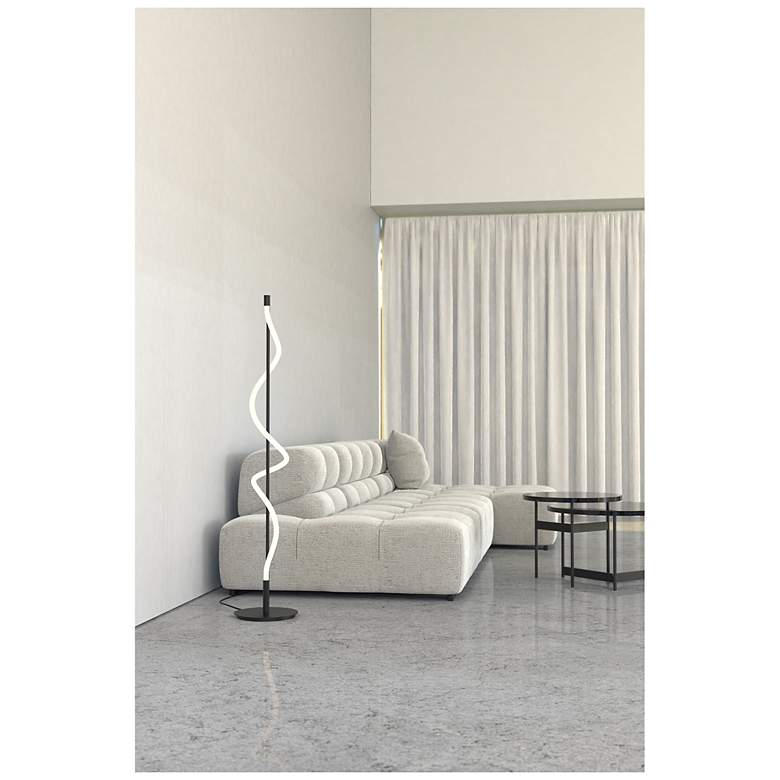Image 3 Kuzco Cursive LED 12-in Black LED Floor Lamp more views