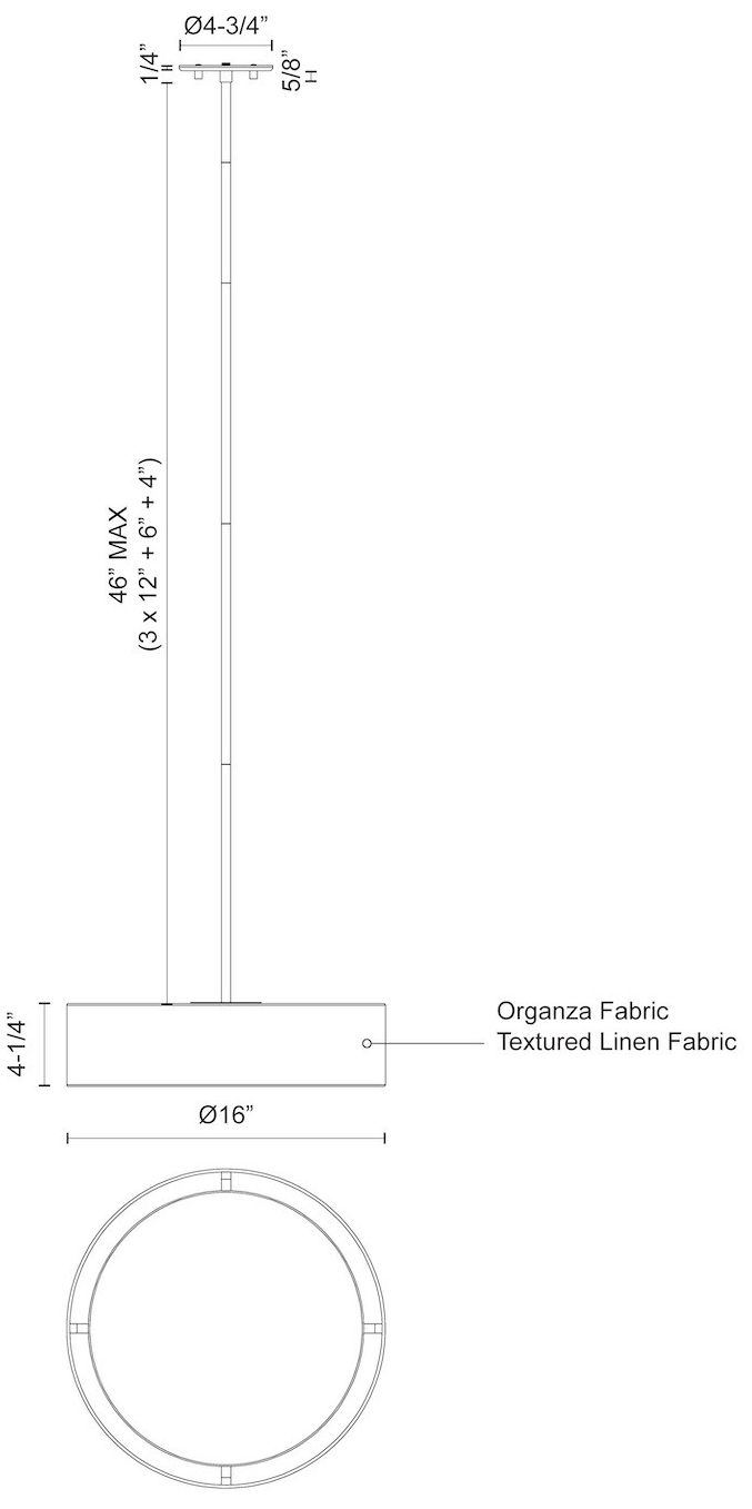 Image 4 Kuzco Dalton LED 16-in Gray Pendant more views