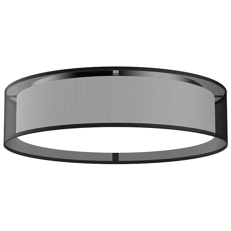 Image 1 Kuzco Dalton LED 20-in Black Organza Flush Mount