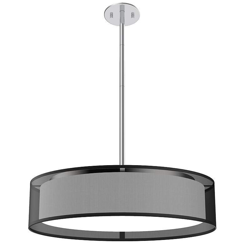 Image 1 Kuzco Dalton LED 20-in Black Organza Pendant