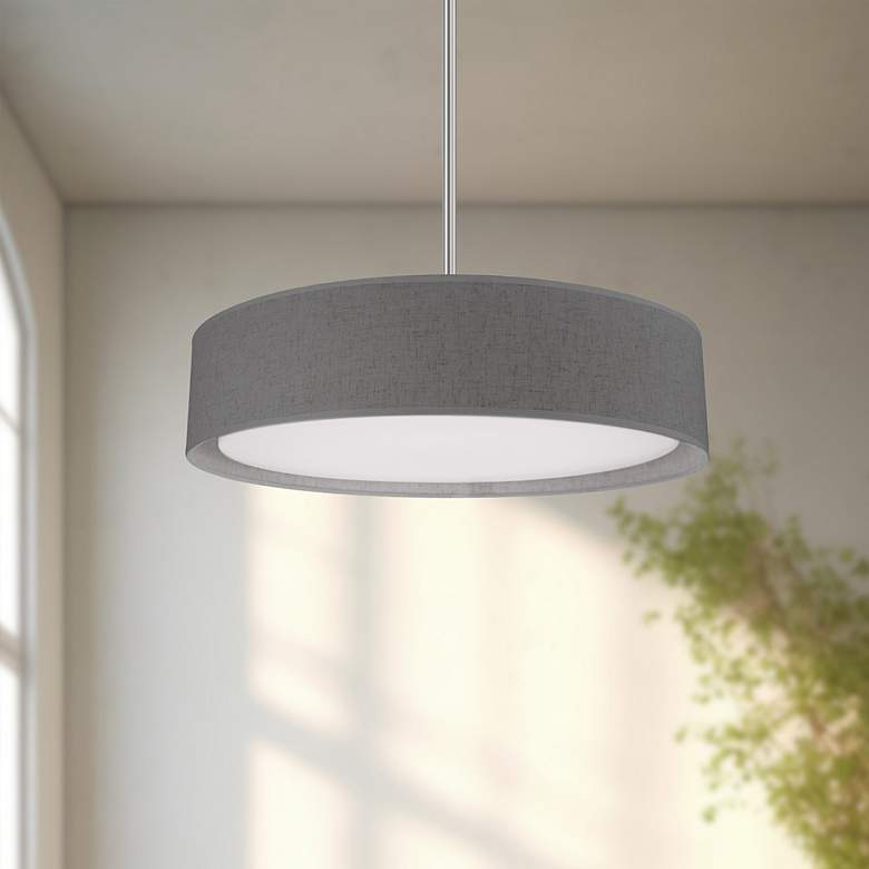 Image 1 Kuzco Dalton LED 20-in Gray Pendant