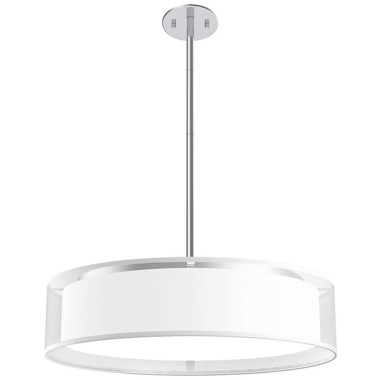 Image 1 Kuzco Dalton LED 20-in White Organza Pendant