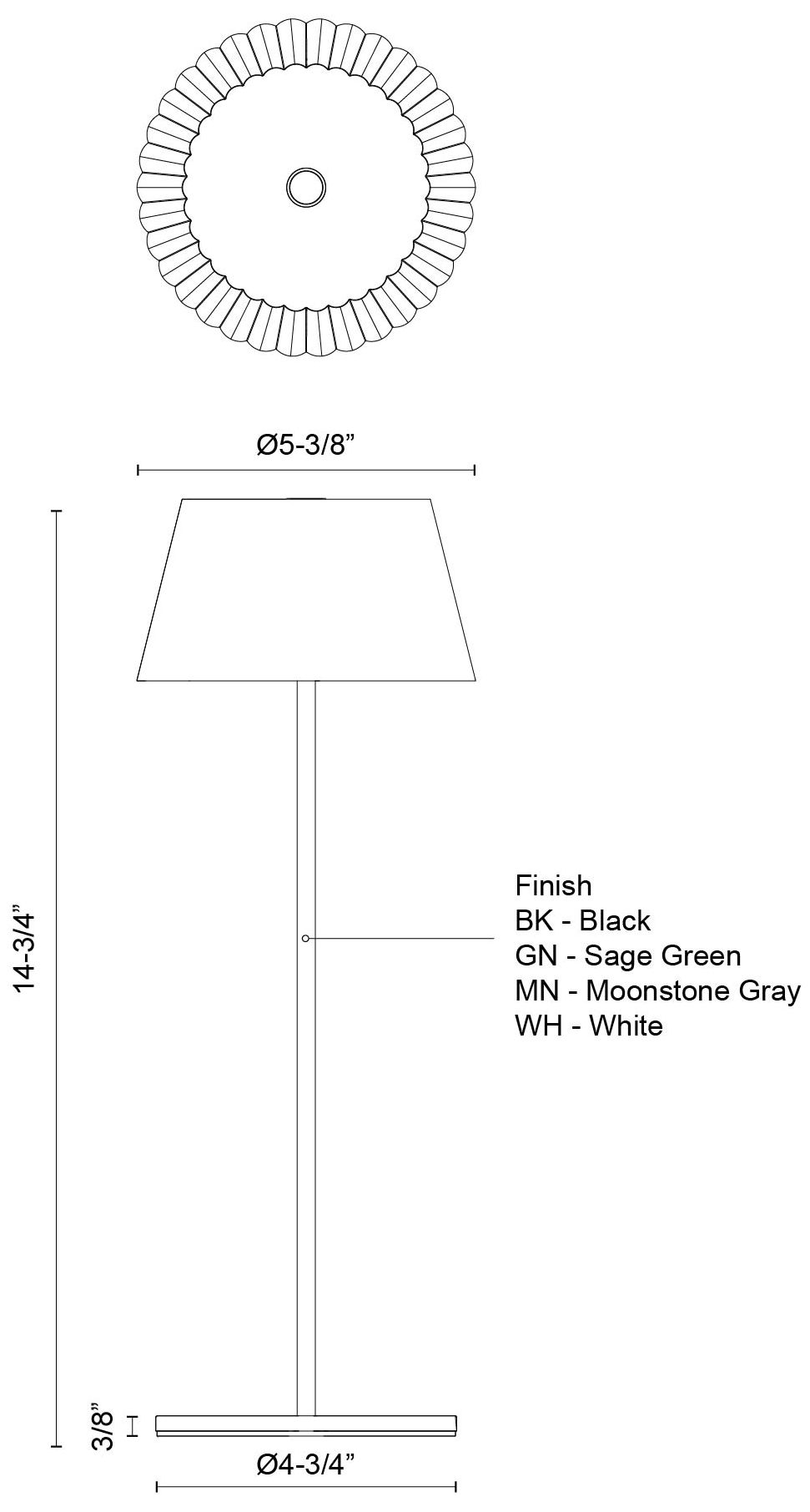 Image 4 Kuzco Dario LED 5-in Sage Green LED Table Lamp more views