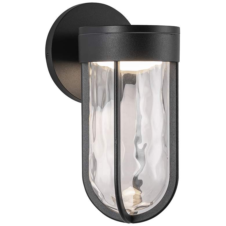 Image 1 Kuzco Davy LED 11-in Black Exterior Wall Sconce