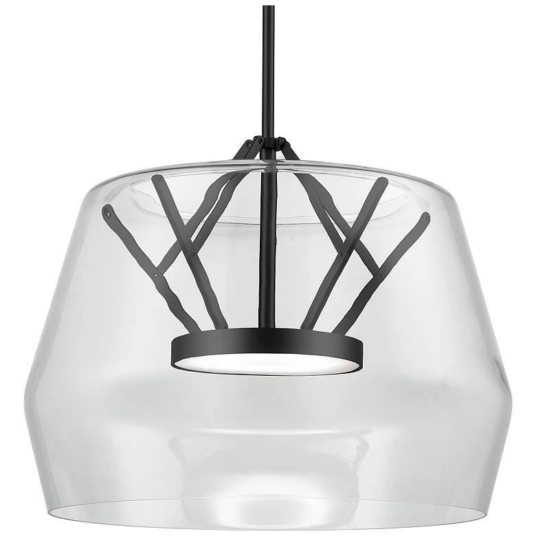 Image 1 Kuzco Deco LED 18-in Clear/Black Pendant