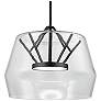1_Kuzco Deco LED 18-in Clear/Black Pendant