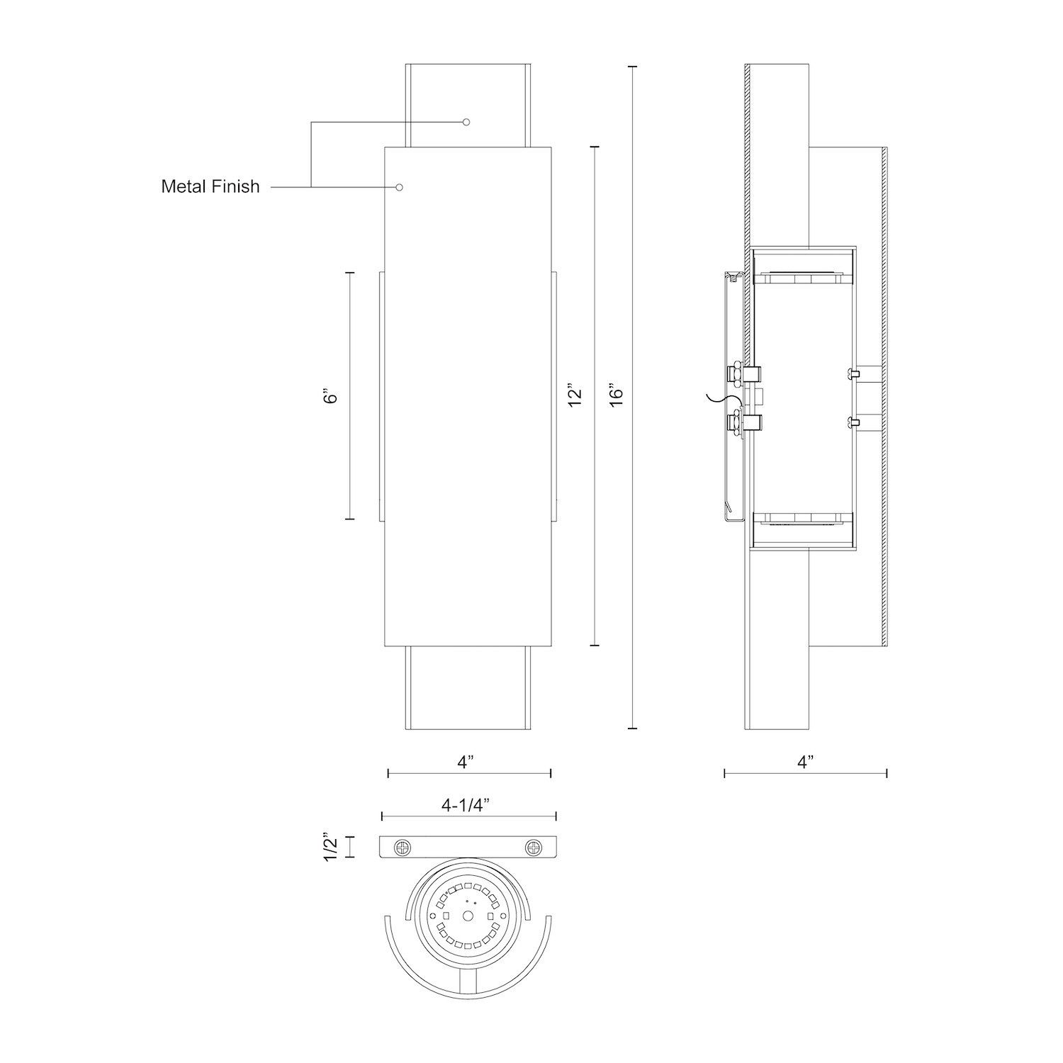 Image 3 Kuzco Dela LED 16-in White/Silver Wall Sconce more views