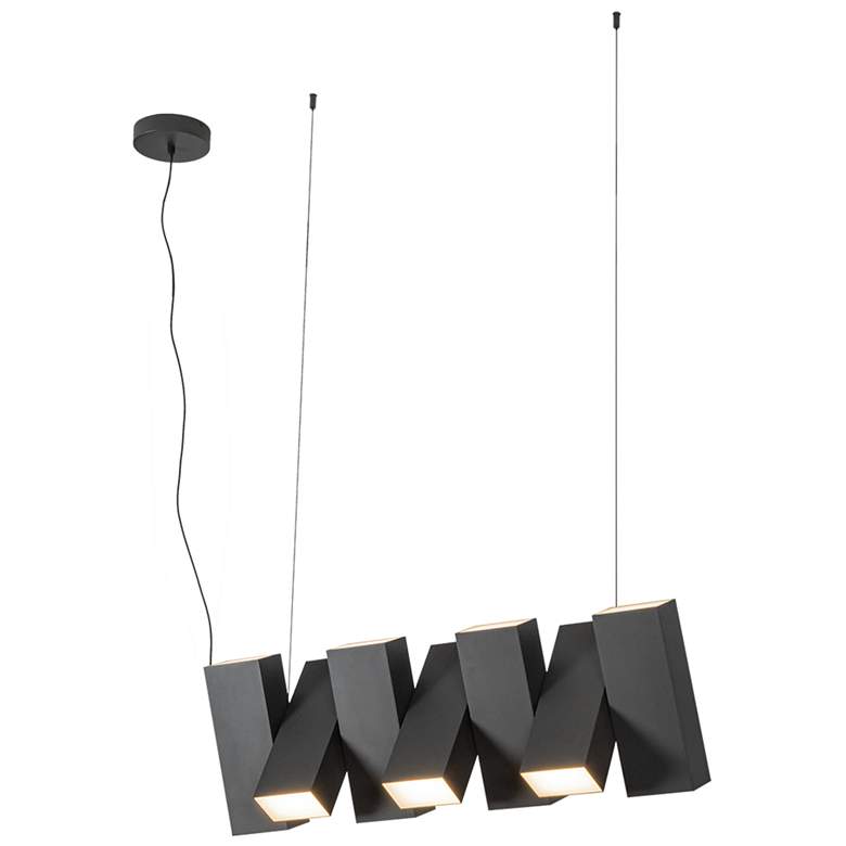 Image 1 Kuzco Domino LED 35-in Black Linear Pendant