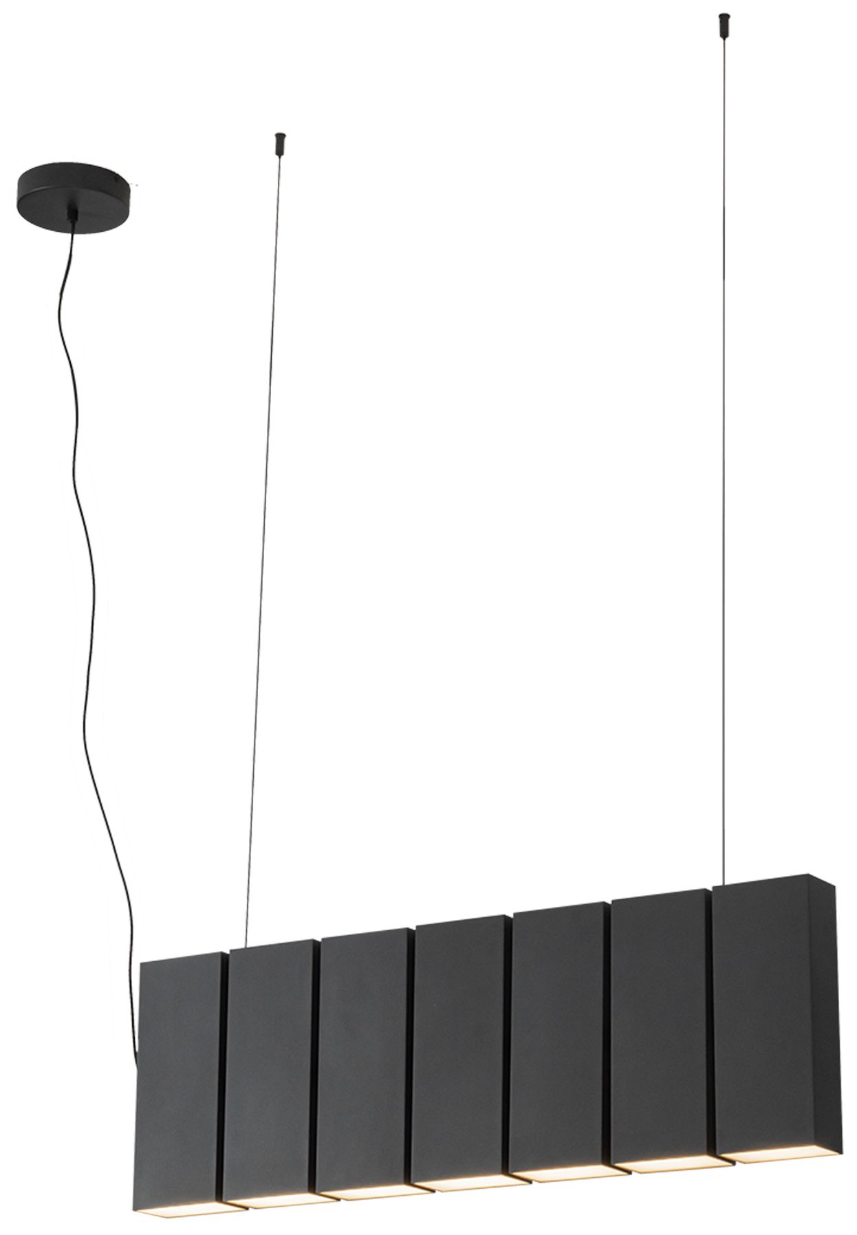 Image 4 Kuzco Domino LED 35-in Black Linear Pendant more views