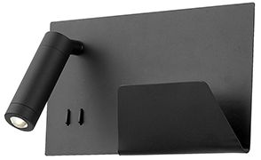 Image 2 Kuzco Dorchester LED 11-in Black Wall Sconce more views