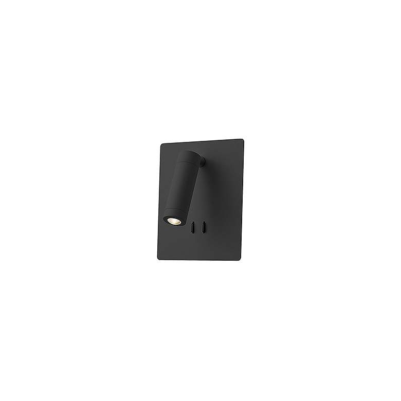 Image 2 Kuzco Dorchester LED 6-in Black Wall Sconce more views