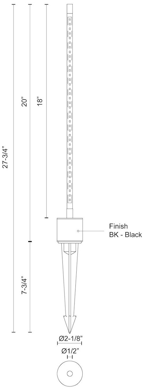 Image 4 Kuzco Dorian 20" High Black Aluminum LED Outdoor Path Light more views