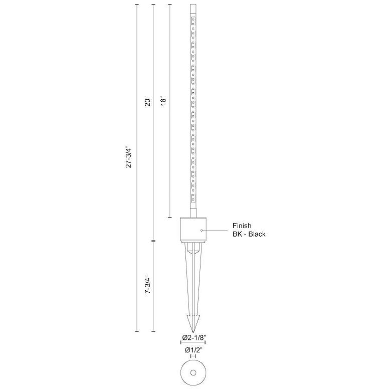 Image 4 Kuzco Dorian 20" High Black Aluminum LED Outdoor Path Light more views