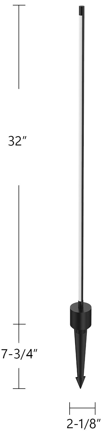 Image 4 Kuzco Dorian 32" High Black Aluminum LED Outdoor Path Light more views