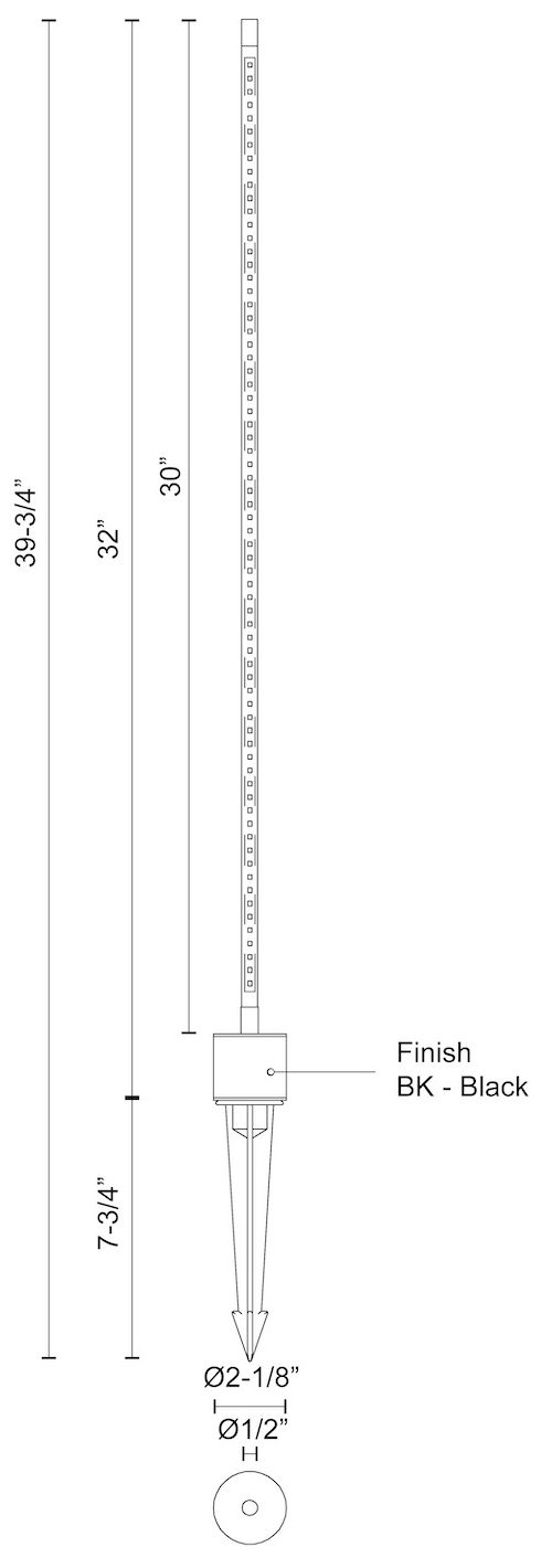 Image 5 Kuzco Dorian 32" High Black Aluminum LED Outdoor Path Light more views