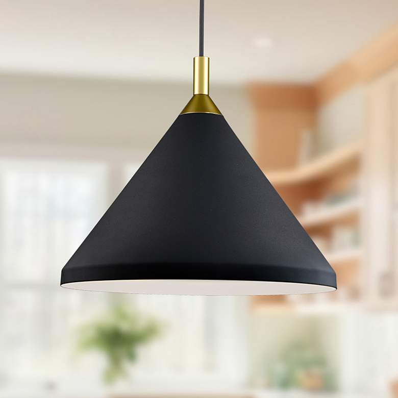 Image 1 Kuzco Dorothy 14-in Black With Gold Detail Pendants