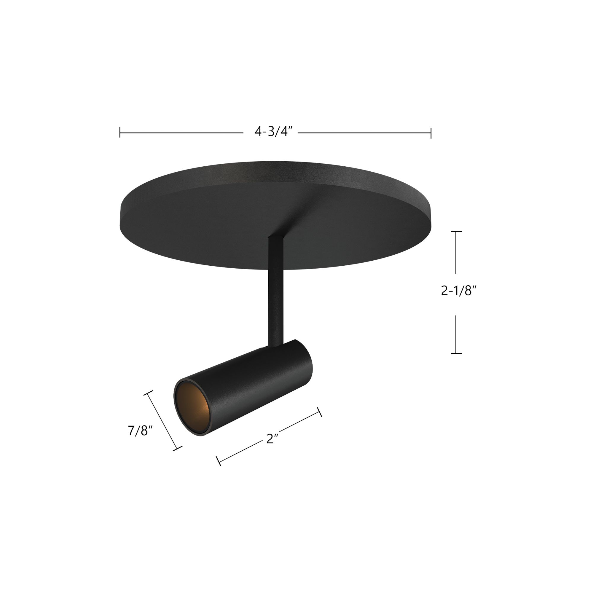 Image 7 Kuzco Downey LED 2-in Black Semi-Flush Mount more views