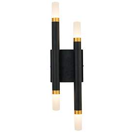 Image2 of Kuzco Draven LED 5-in Black Wall Sconce