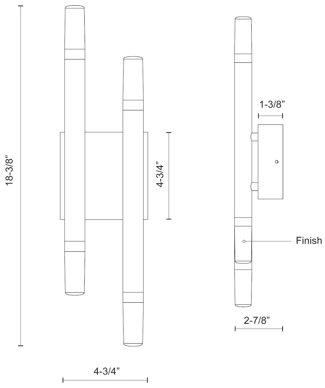 Image 5 Kuzco Draven LED 5-in Black Wall Sconce more views