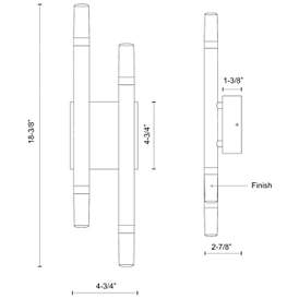 Image5 of Kuzco Draven LED 5-in Black Wall Sconce more views