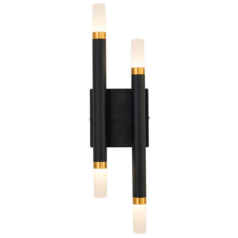Image 1 Kuzco Draven LED 5-in Black Wall Sconce