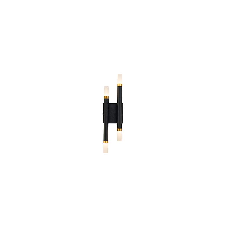 Image 3 Kuzco Draven LED 5-in Black Wall Sconce more views