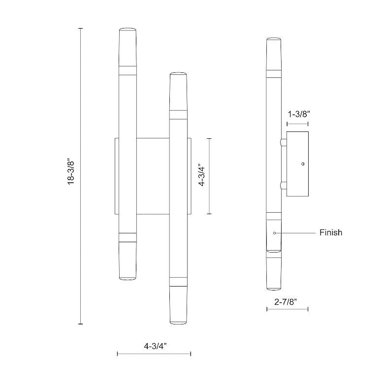 Image 4 Kuzco Draven LED 5-in Black Wall Sconce more views