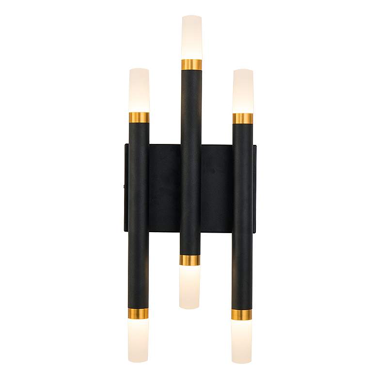 Image 1 Kuzco Draven LED 7-in Black Wall Sconce