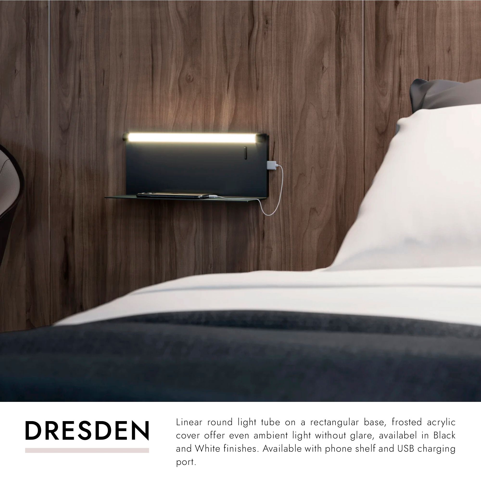 Image 2 Kuzco Dresden LED 12-in White Wall Sconce more views