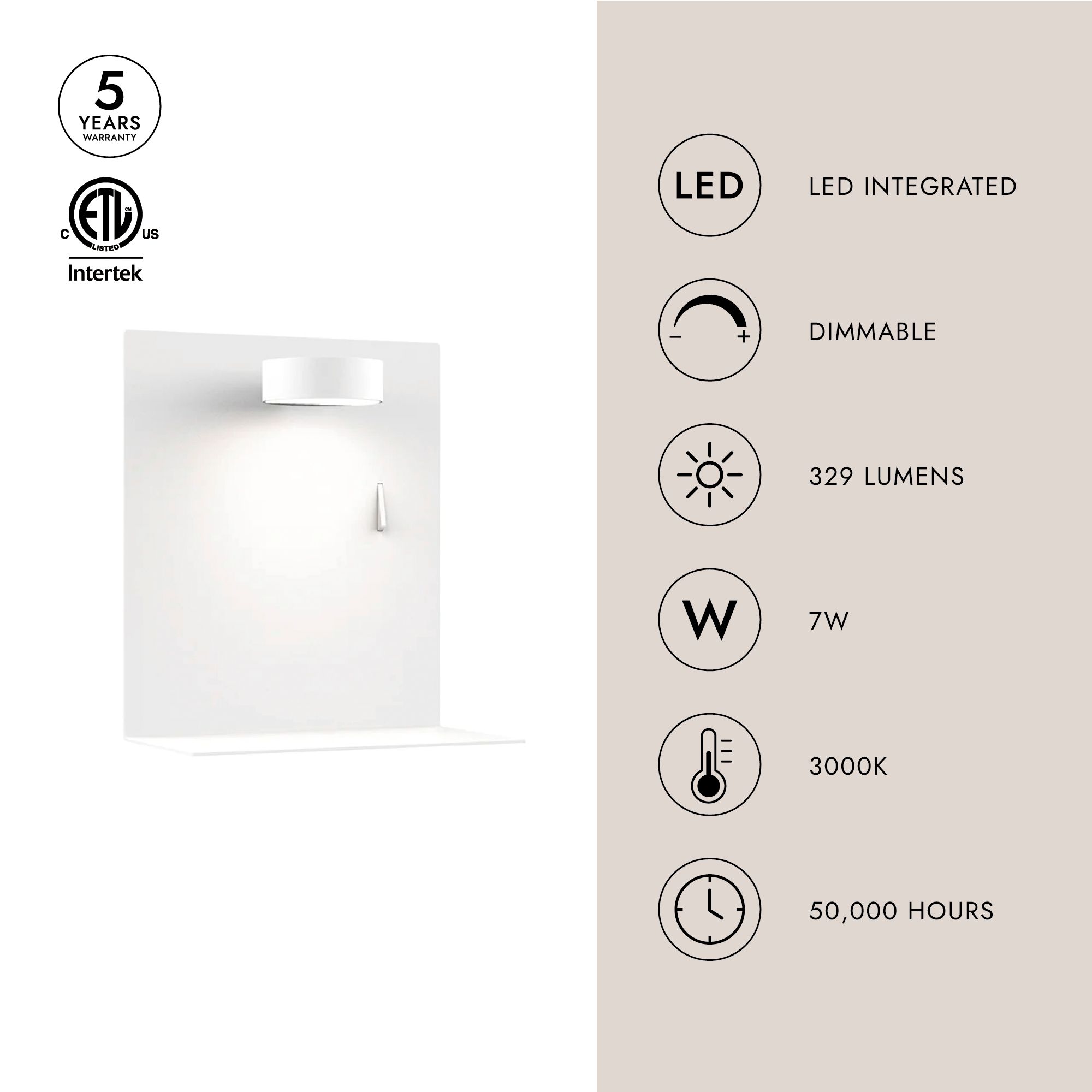 Image 4 Kuzco Dresden LED 7-in White Wall Sconce more views