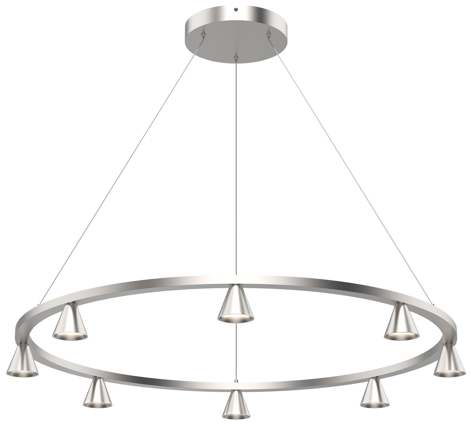 Image 2 Kuzco Dune LED 33-in Brushed Nickel LED Chandeliers more views