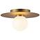 Kuzco Elixir LED 10-in Brushed Gold Flush Mount