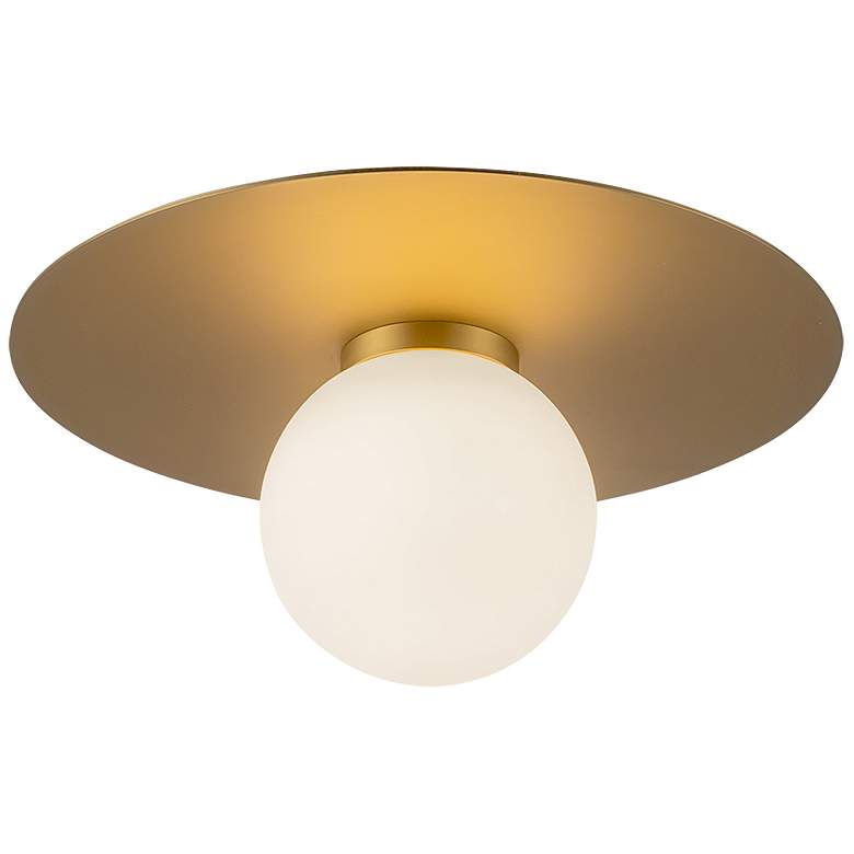 Image 3 Kuzco Elixir LED 10-in Brushed Gold Flush Mount more views