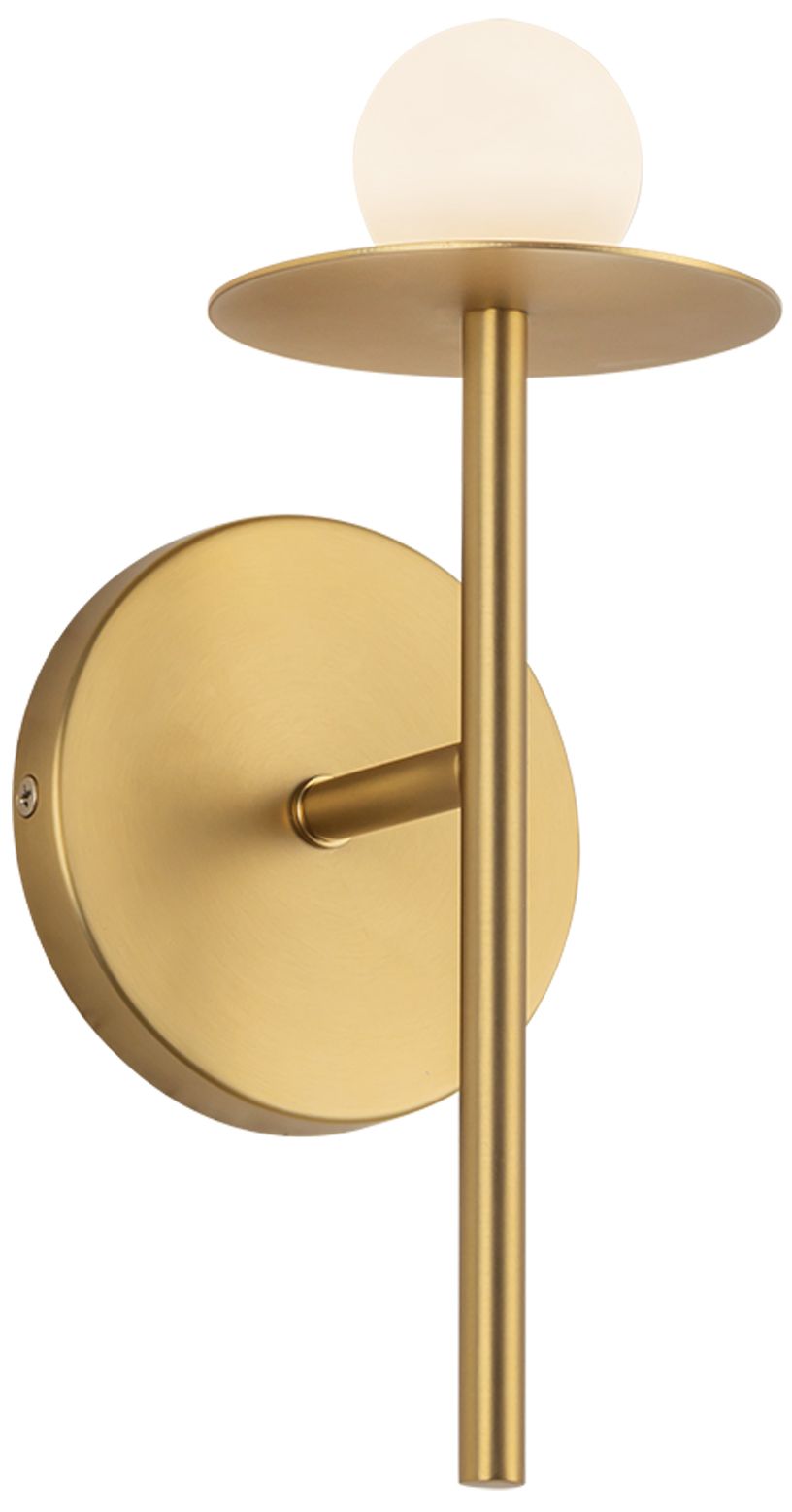 Image 2 Kuzco Elixir LED 10-in Brushed Gold Wall Sconce more views