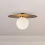 1_Kuzco Elixir LED 14-in Brushed Gold Flush Mount
