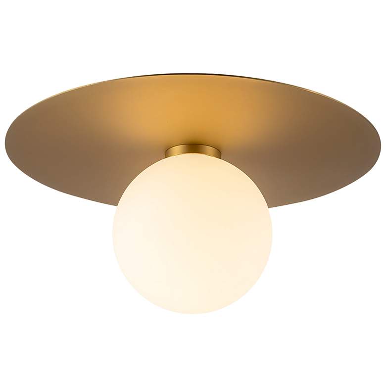 Image 3 Kuzco Elixir LED 14-in Brushed Gold Flush Mount more views