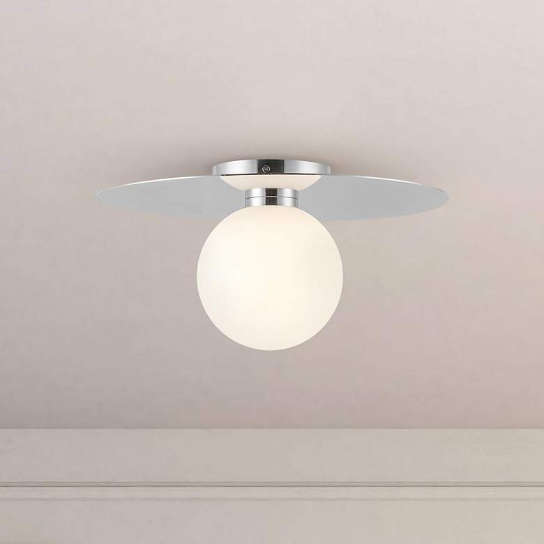 Image 1 Kuzco Elixir LED 14-in Chrome Flush Mount