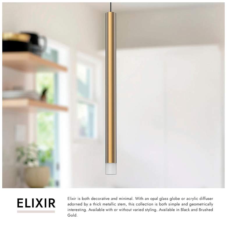 Image 3 Kuzco Elixir LED 15-in Brushed Gold Pendant more views