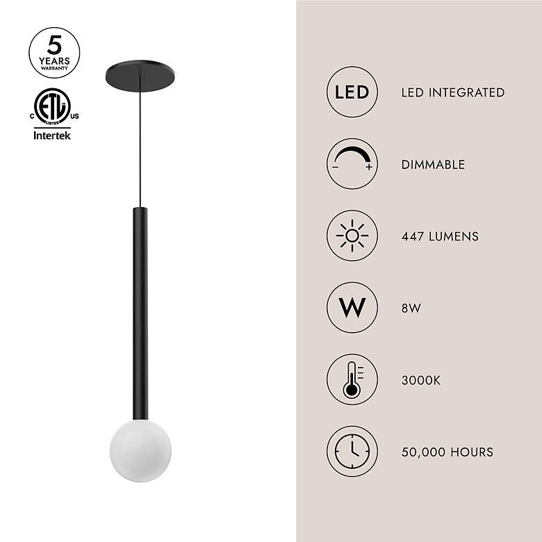 Image 4 Kuzco Elixir LED 18-in Black Pendant more views