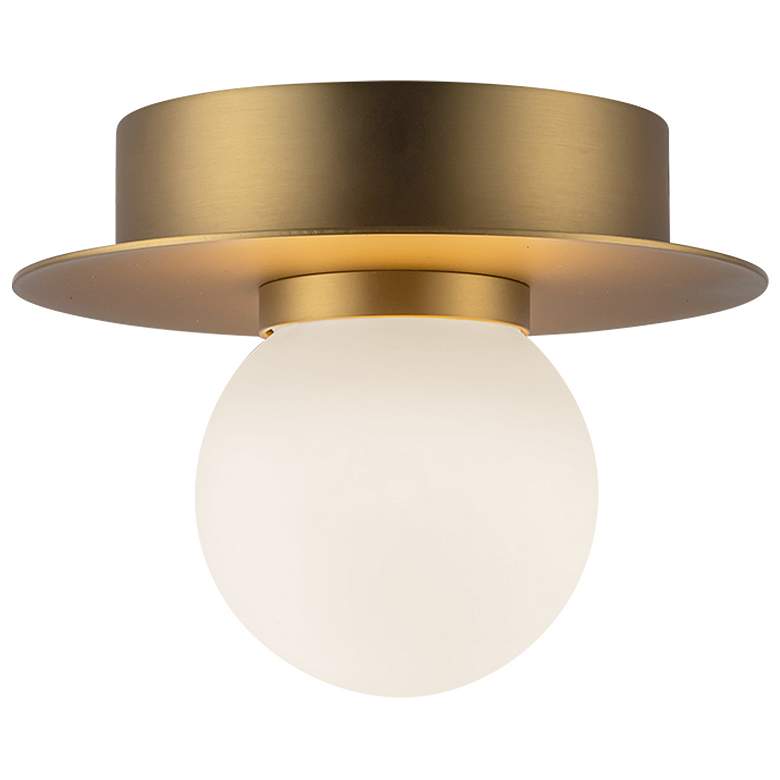 Image 1 Kuzco Elixir LED 6-in Brushed Gold Flush Mount