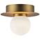 Kuzco Elixir LED 6-in Brushed Gold Flush Mount