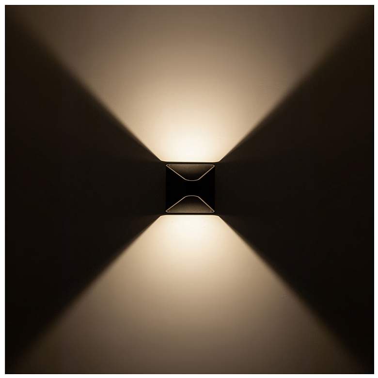 Image 3 Kuzco Ellis LED 6-in Black Exterior Wall Sconce more views