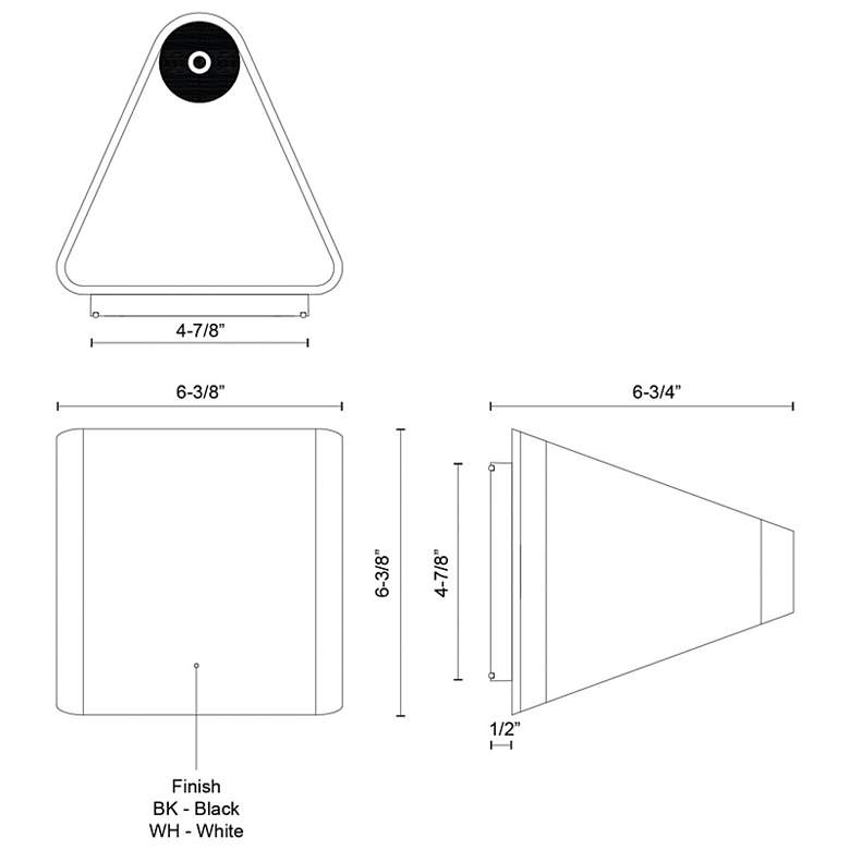 Image 4 Kuzco Ellis LED 6-in White Exterior Wall Sconce more views