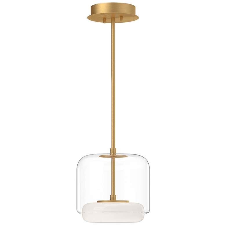 Image 1 Kuzco Enkel LED 10-in Clear/Brushed Gold Pendant
