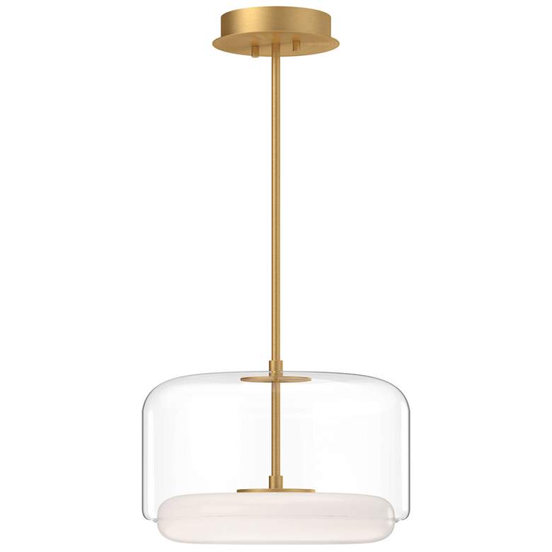 Image 1 Kuzco Enkel LED 15-in Clear/Brushed Gold Pendant