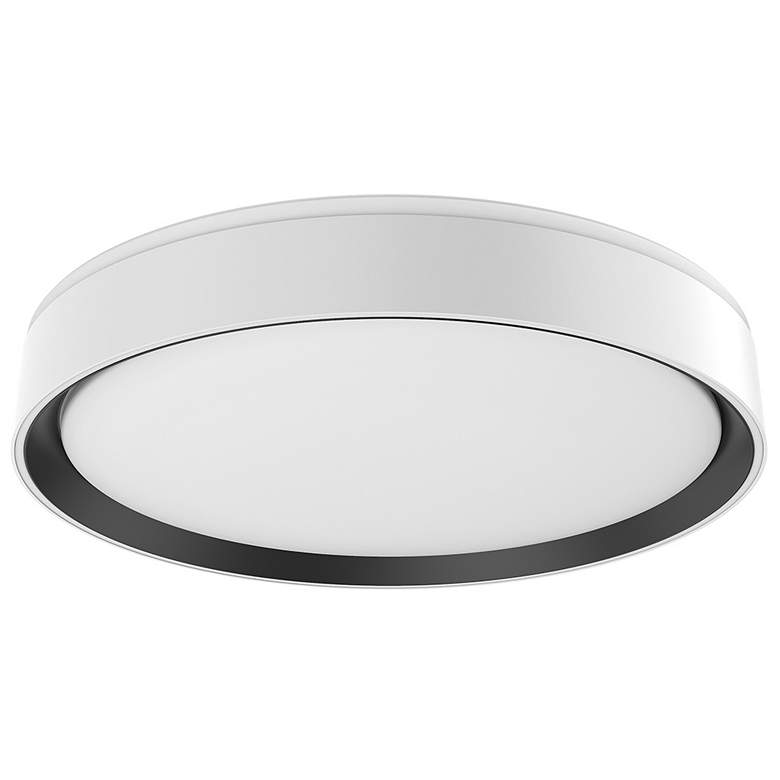 Image 1 Kuzco Essex LED 16-in White/Black Flush Mount