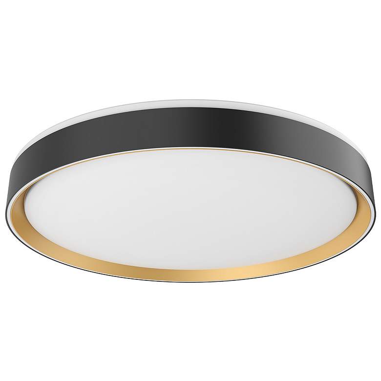 Image 1 Kuzco Essex LED 20-in Black/Gold Flush Mount
